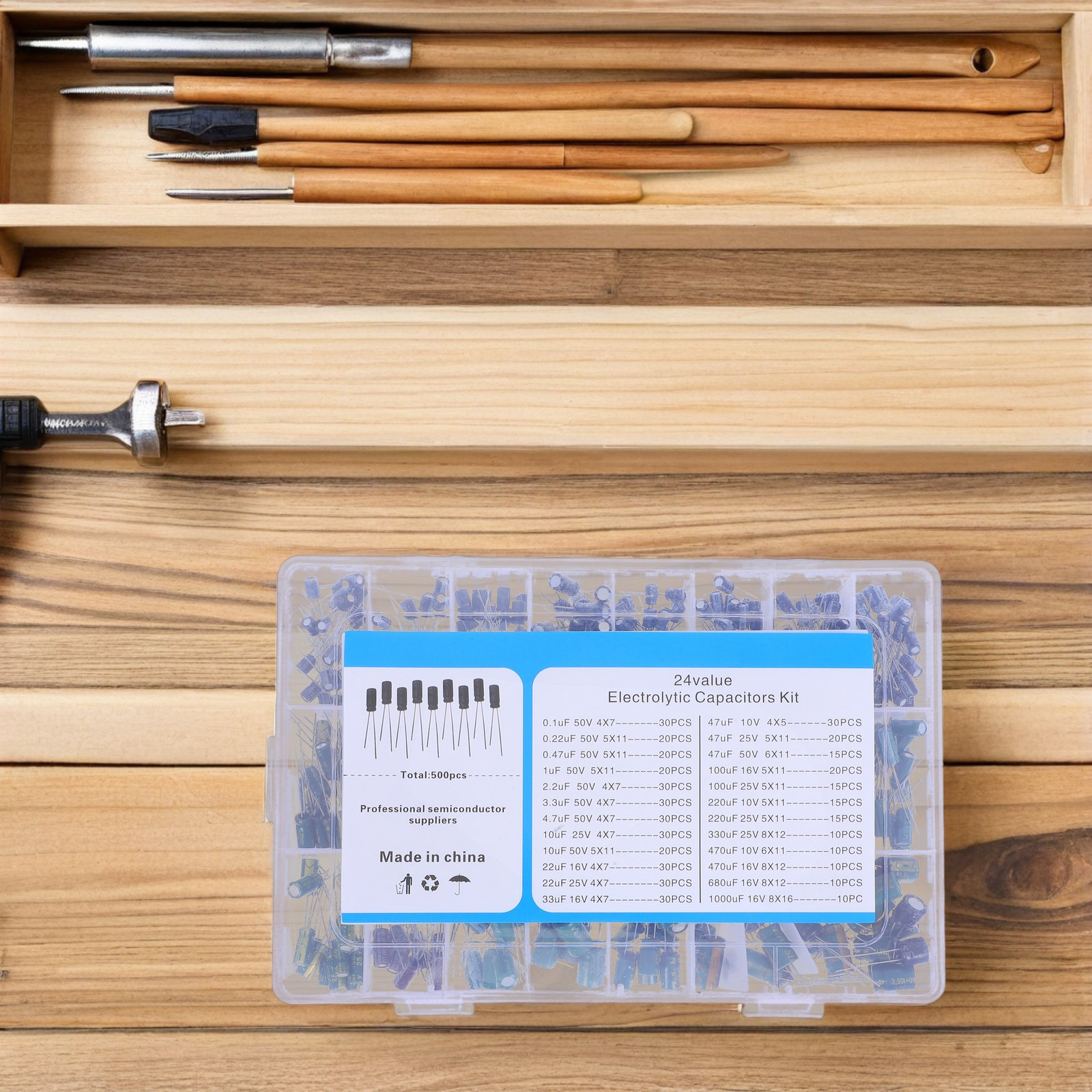 500Pcs Electrolytic Capacitor  - огляд і ціна Repair Electronics