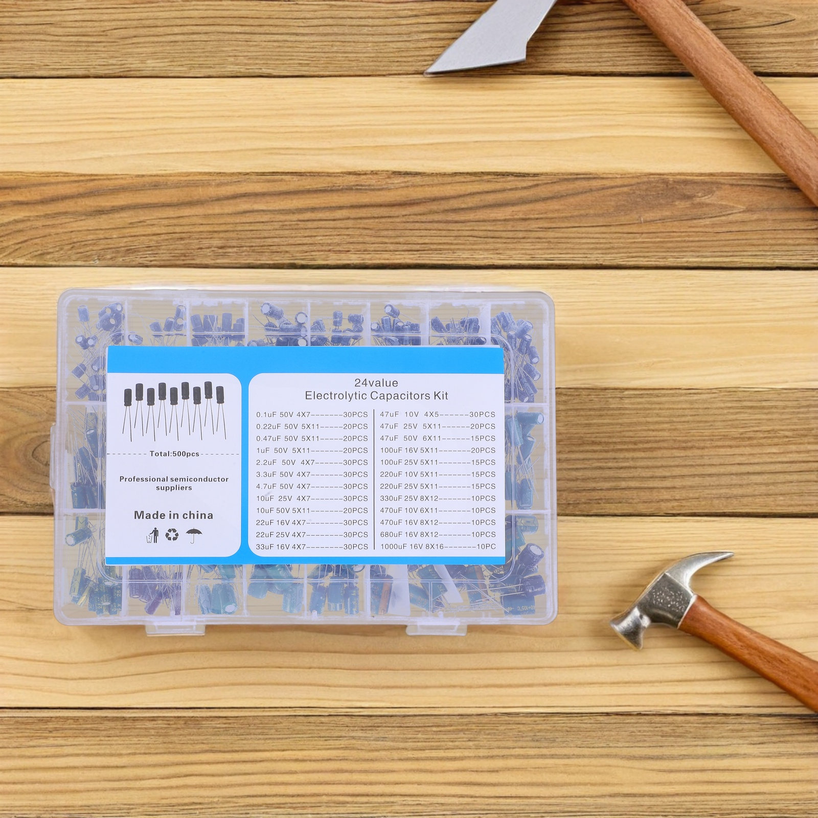 500Pcs Electrolytic Capacitor  - огляд і ціна Repair Electronics