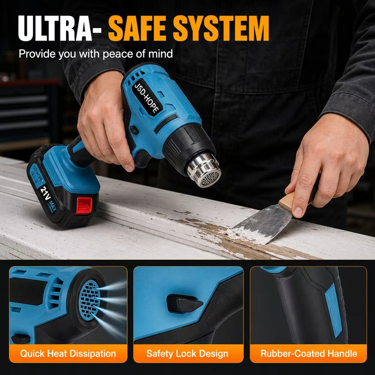 21V Cordless Lithium Hot Air G - огляд і ціна Electronics Repair Team